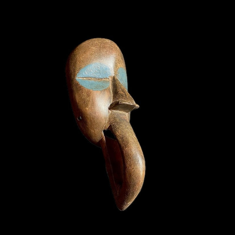 Strong Cubist Dan Bird Man Wood Face Mask Early 20th Century