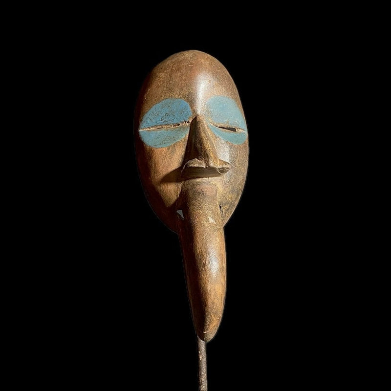 Strong Cubist Dan Bird Man Wood Face Mask Early 20th Century