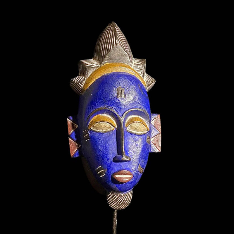 Wall Hanging Traditional Art primitive art tribal masks Blue