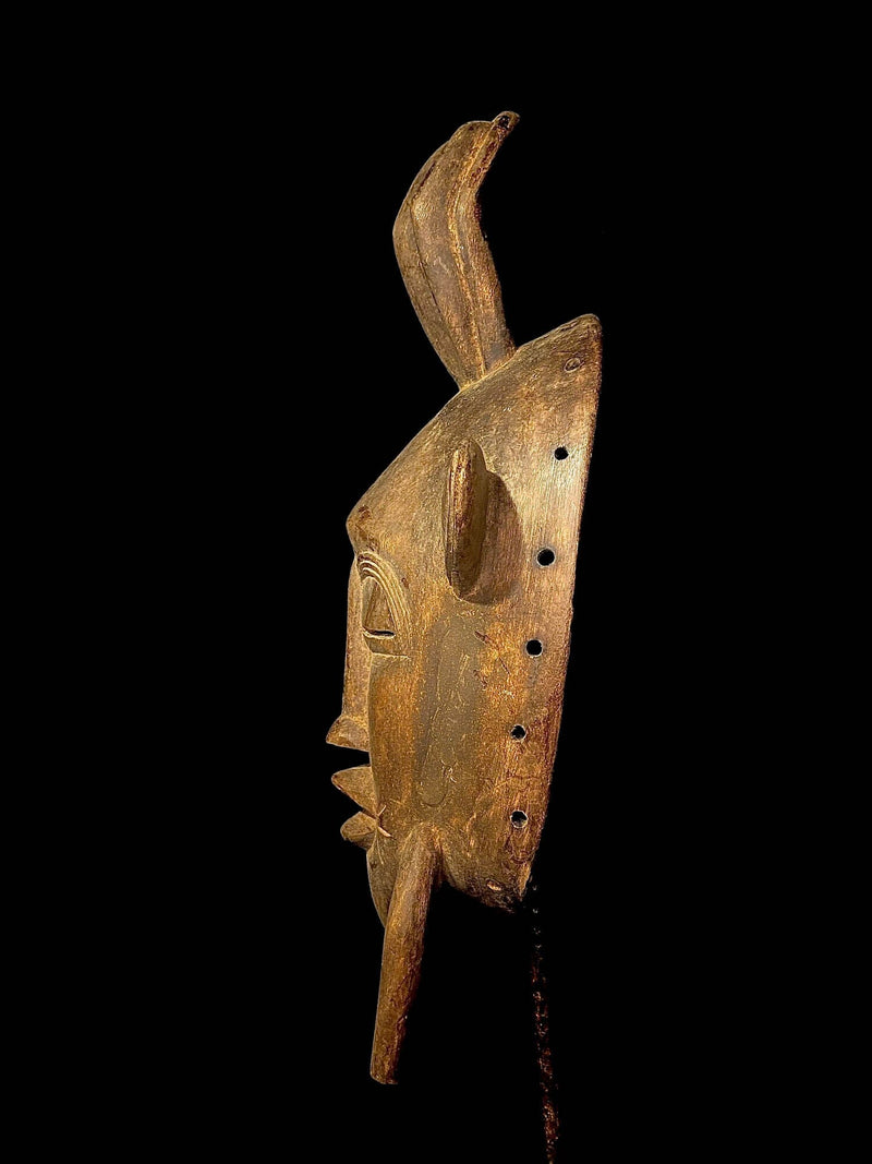 antique wall african mask Traditional vintage tribal one