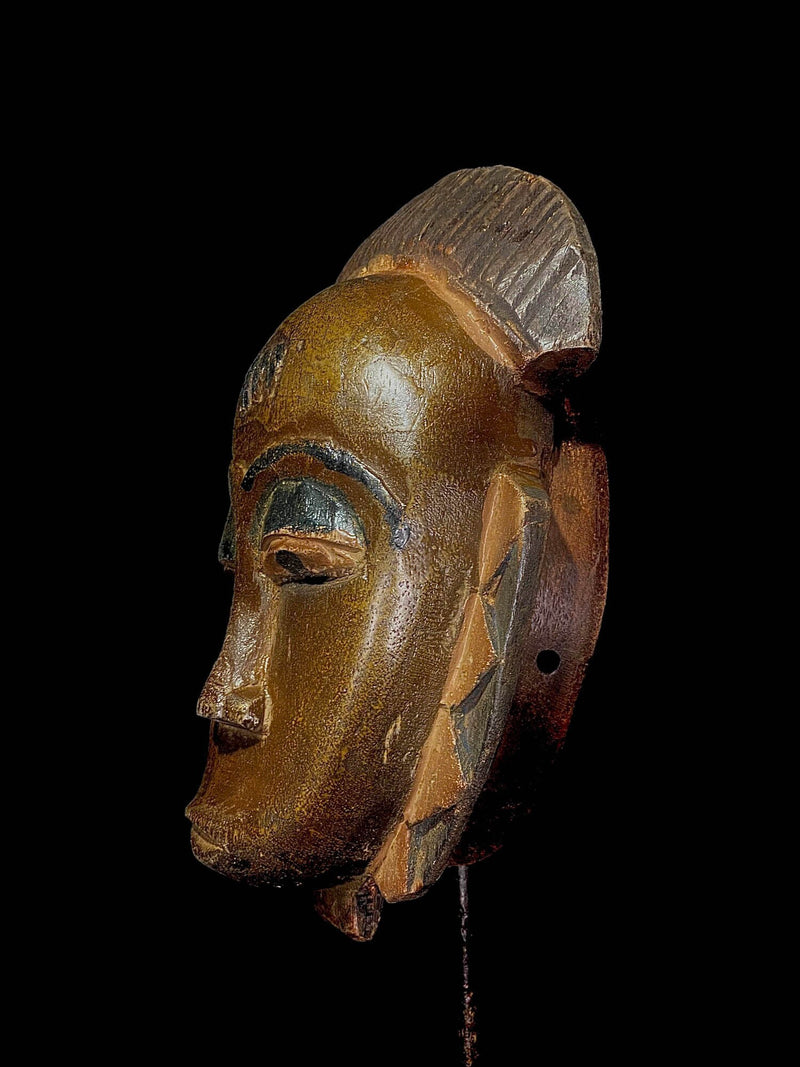 African Tribal Face Mask Wood Hand Carved Vintage Wall Hanging guro masks -4992