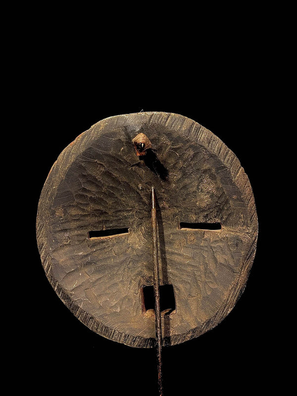 antique wood mask, 'Betrothed' GHANA Hand Carved Tribal Mask-5058