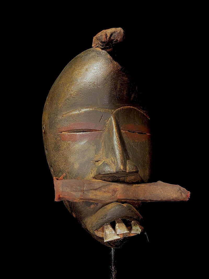 african mask Use one piece without stand antiques tribal vintage Wood Dan Mask-5083