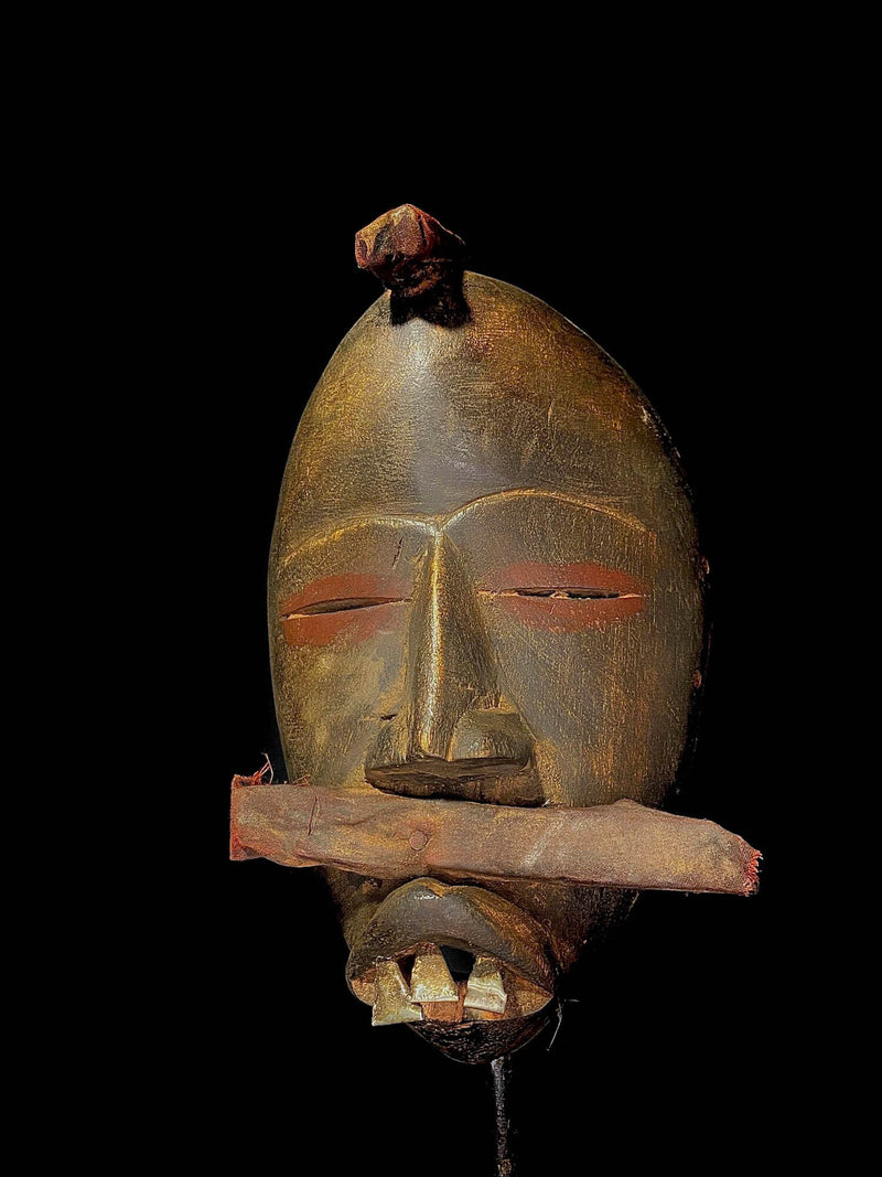 african mask Use one piece without stand antiques tribal vintage Wood Dan Mask-5083