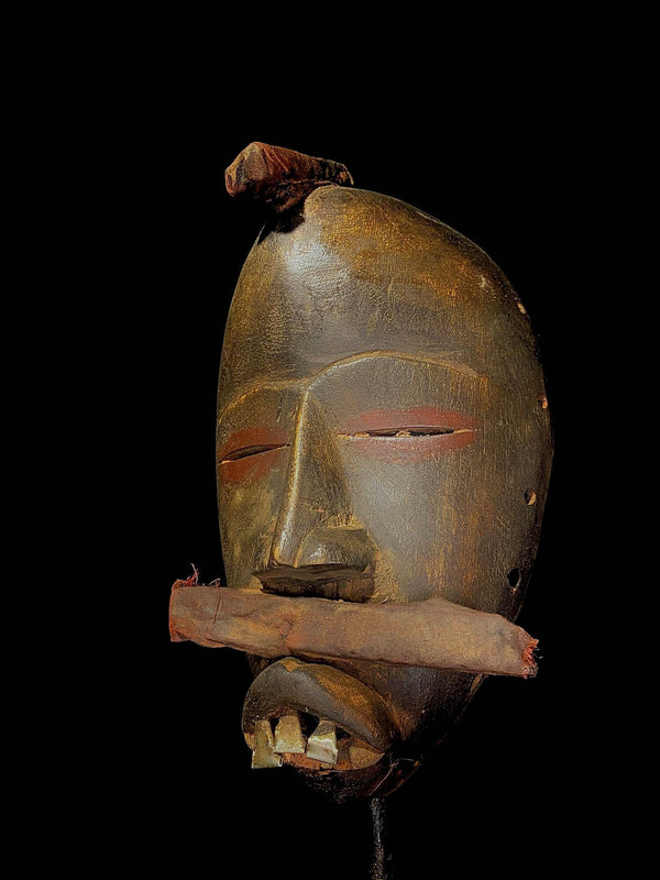 african mask Use one piece without stand antiques tribal vintage Wood Dan Mask-5083