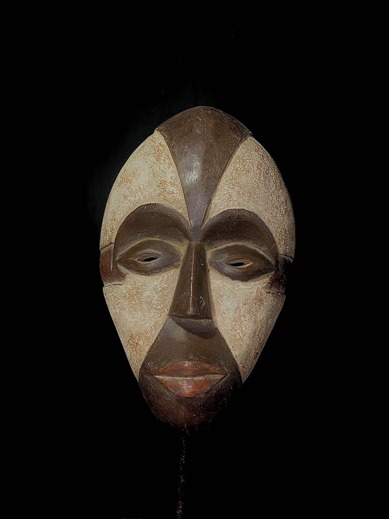 african Mask Wooden Masque facial Igbo Tribe Handcarved-5194