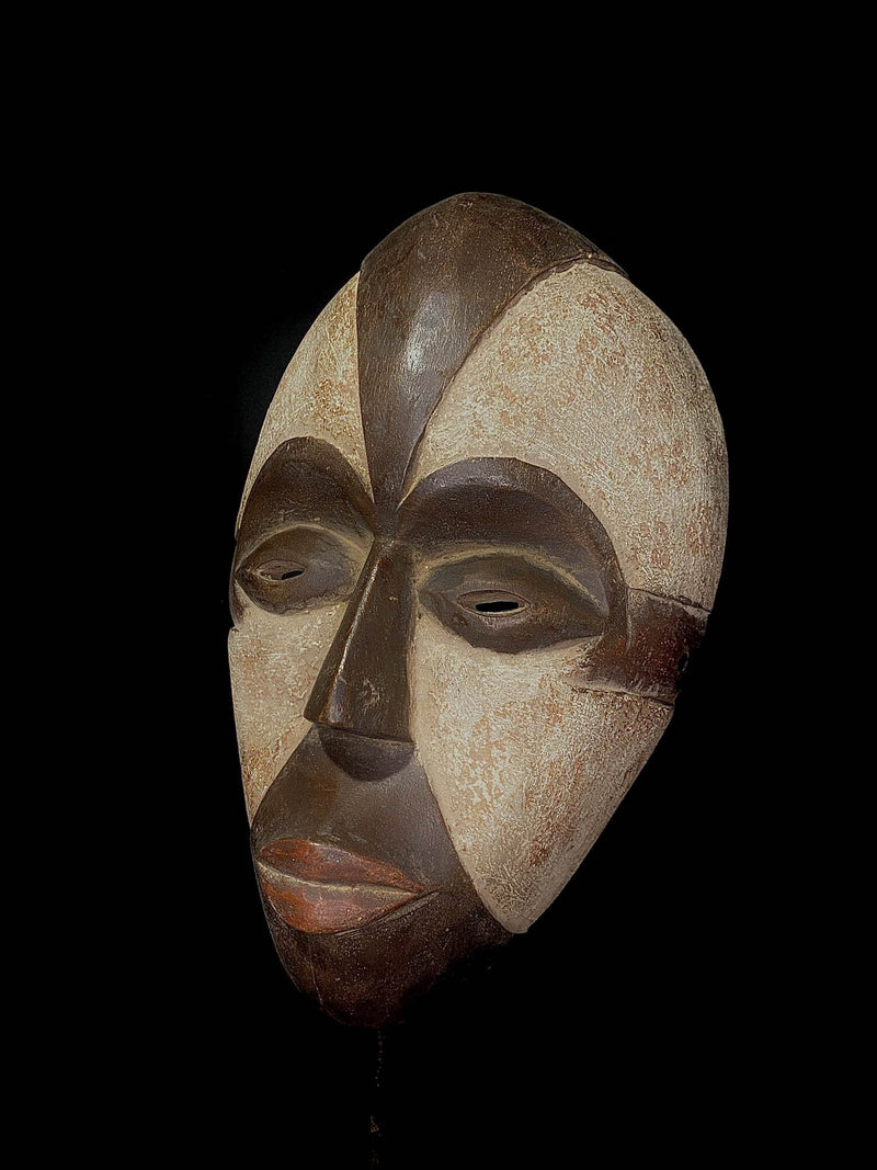 african Mask Wooden Masque facial Igbo Tribe Handcarved-5194