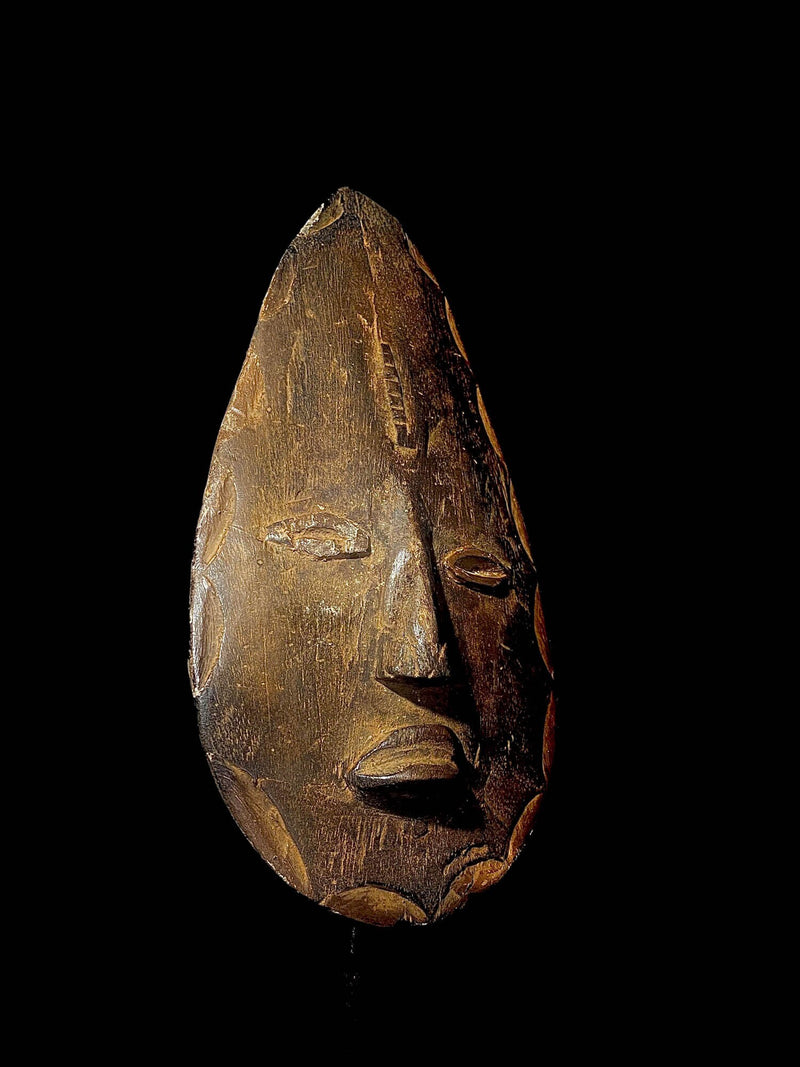 African mask antiques tribal art Face vintage Wood Carved Vintage Baule 4938