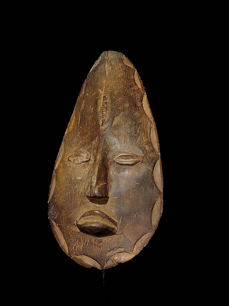 African mask antiques tribal art Face vintage Wood Carved Vintage Baule 4938