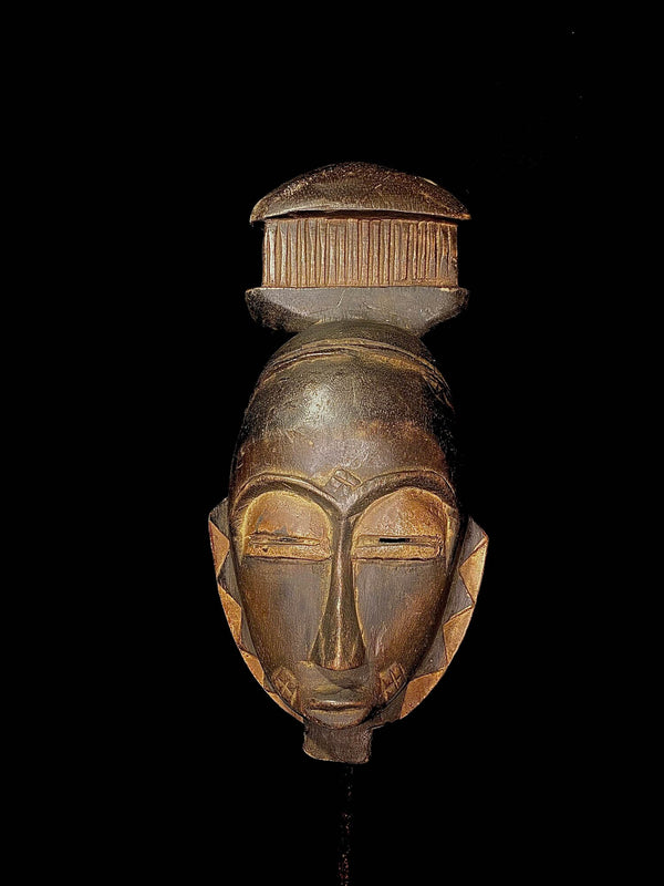 african mask Wooden Mask Tribal Face Vintage Wood Carved Hanging Guro Mask-5230