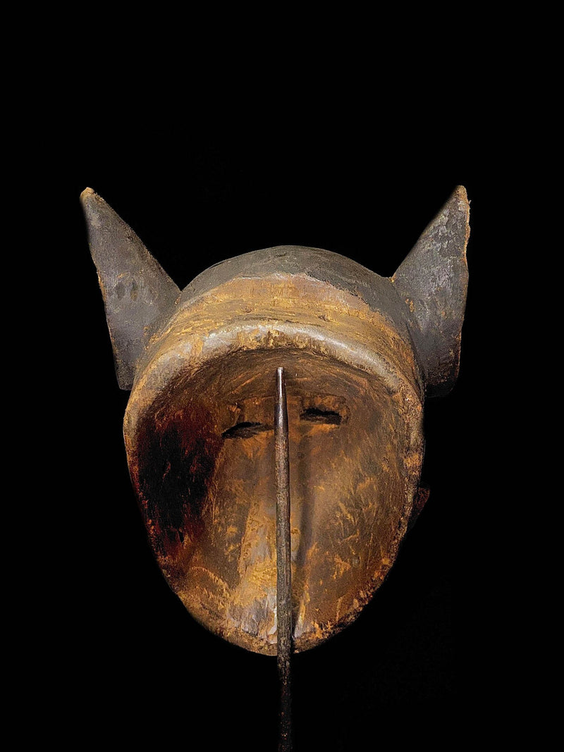 african mask Carved Wood Tribal Mask vintage hanging tribal Baule Mask--5255
