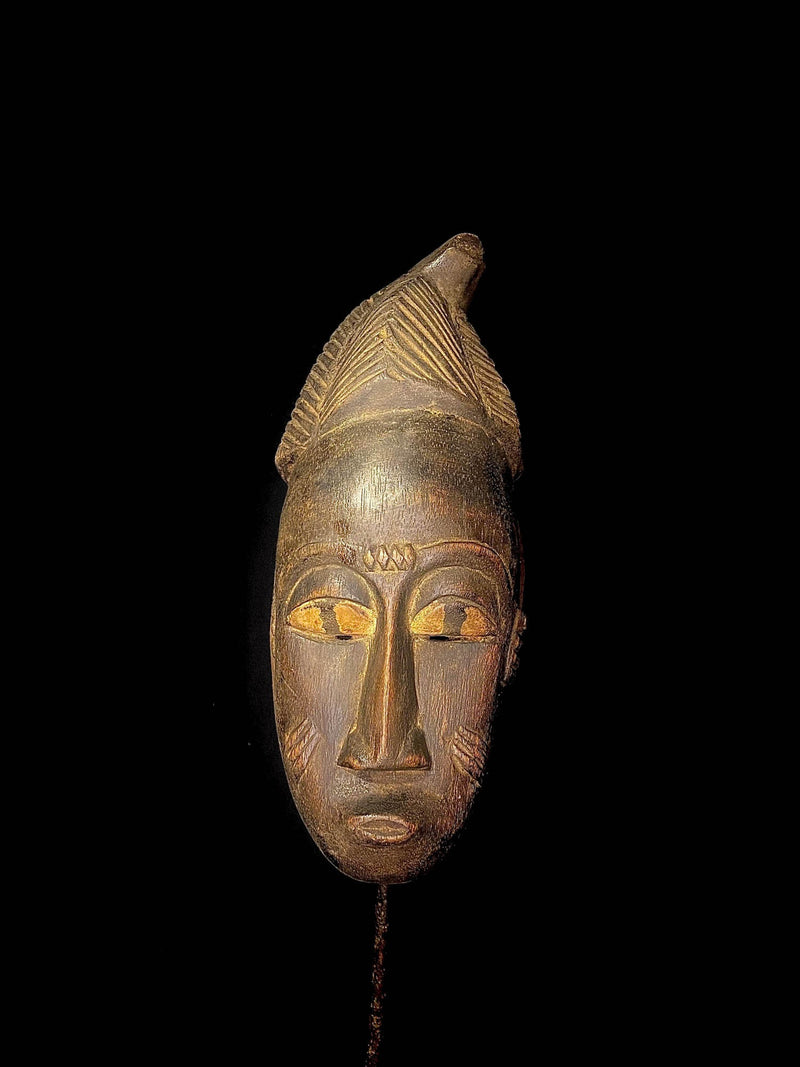 Tribal Mask Guro African Mask Tribal Face Mask Wood Hand Carved Wall Hanging-5334