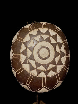 African antique Handmade mask tribal Face vintage Bamileke Tribe Wooden Shields -5125