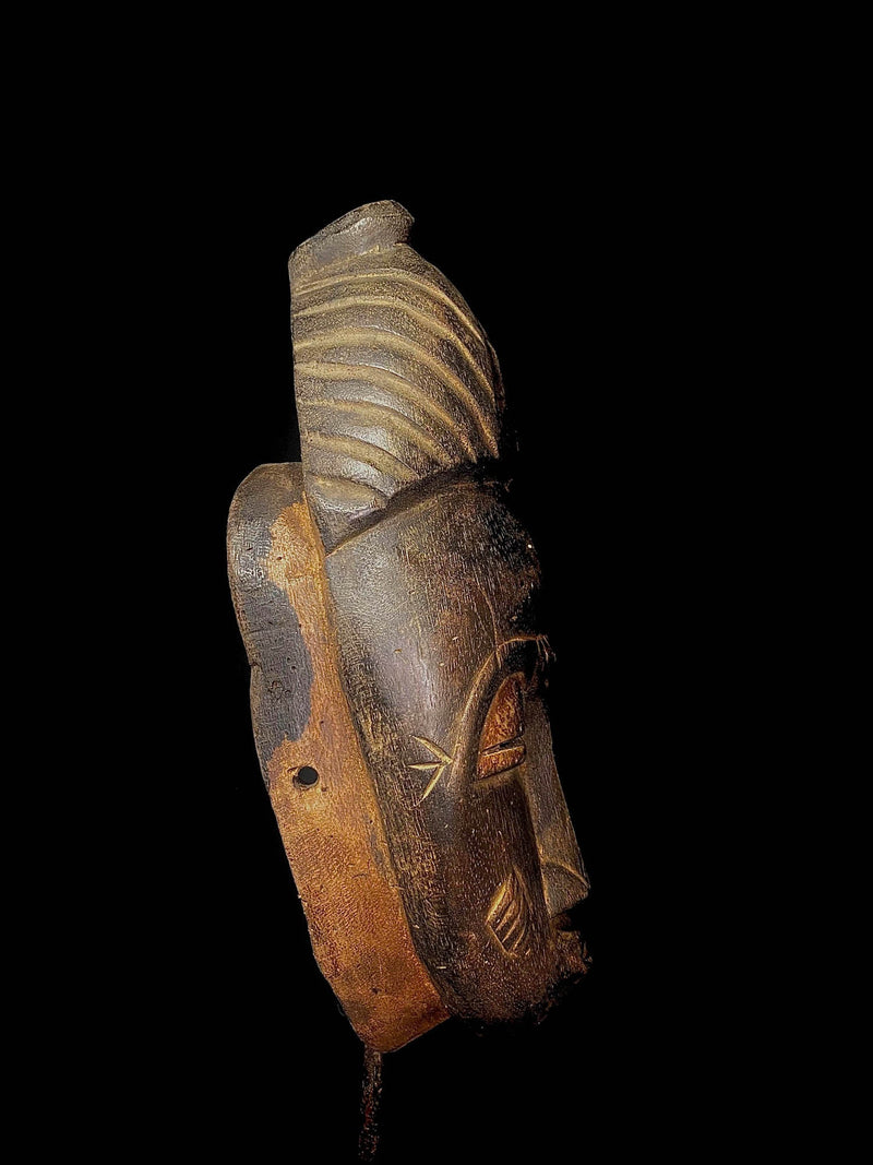 african mask antiques tribal Face vintage Wood Carved Hanging Guro mask-5279