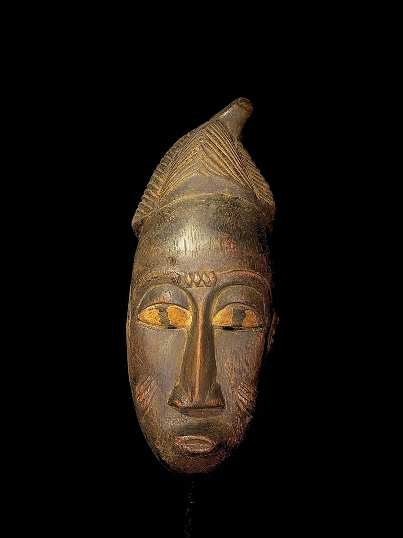 Tribal Mask Guro African Mask Tribal Face Mask Wood Hand Carved Wall Hanging-5334