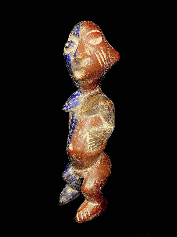 African sculpture Tribal Art Wooden Carved statue tribal wood Ancestor Figure-6531