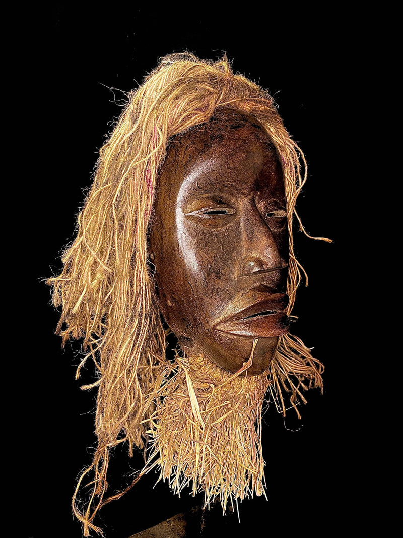 African Art mask Home Décor carved wooden masks Dan Tribe Dan mask -6611