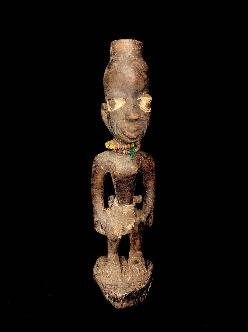 African sculpture Tribal Art Wooden Carved statue tribal wood Statue Yoruba-6557