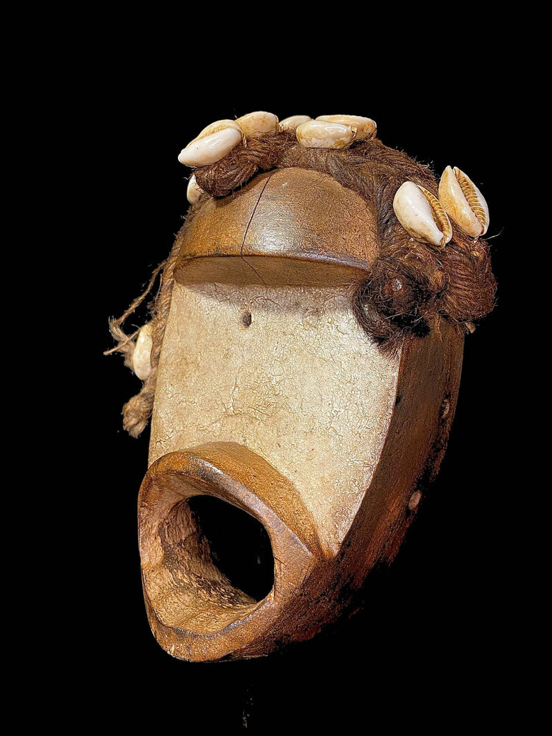 African Mask Wooden Masks Wood Hand Carved Dan Mask Deangle Liberia African-6614
