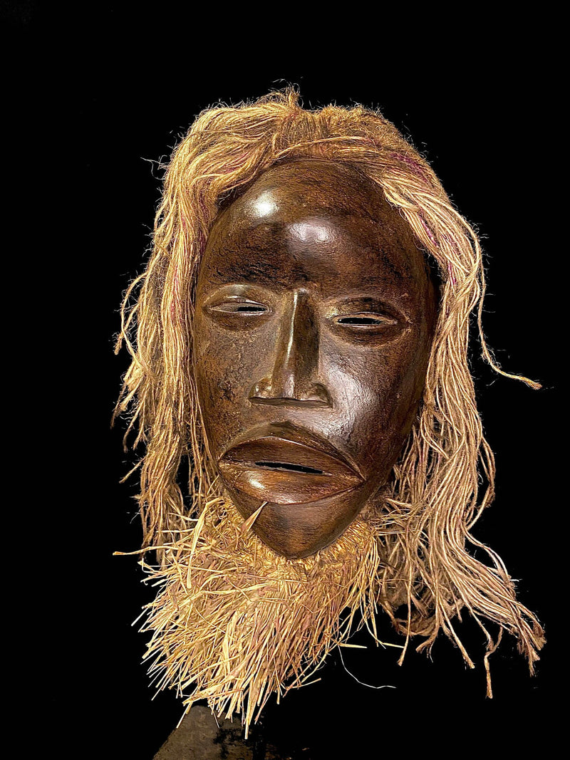 African Art mask Home Décor carved wooden masks Dan Tribe Dan mask -6611