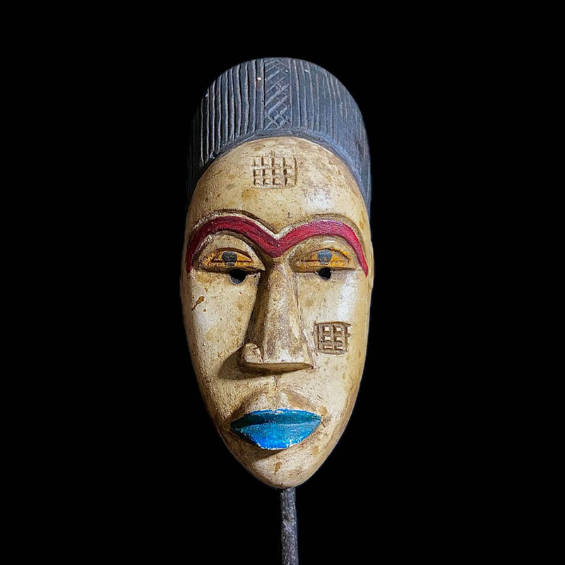 African Mask Wooden Guro Mask Wall Hanging Primitive Art-8130