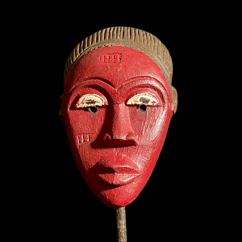 Vintage Hand Carved Wooden Tribal African Art Face Mask African Guro Primitive Art-8126
