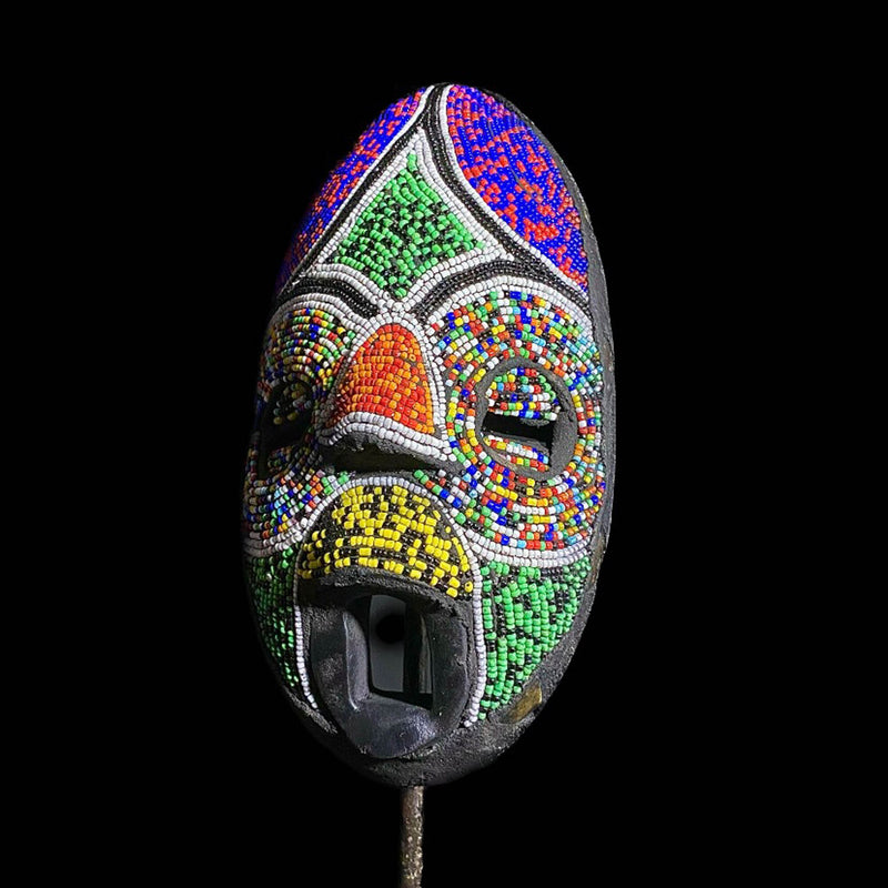 african mask hand carved traditional wooden wall decor tribe ghana mask-7983