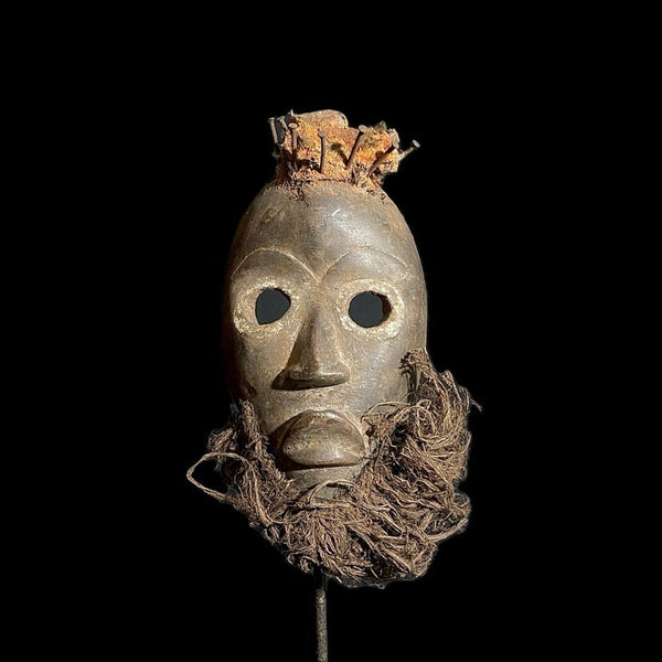 Wooden Mask Tribal Dan Liberia Mask Primitive Home Décor-8348
