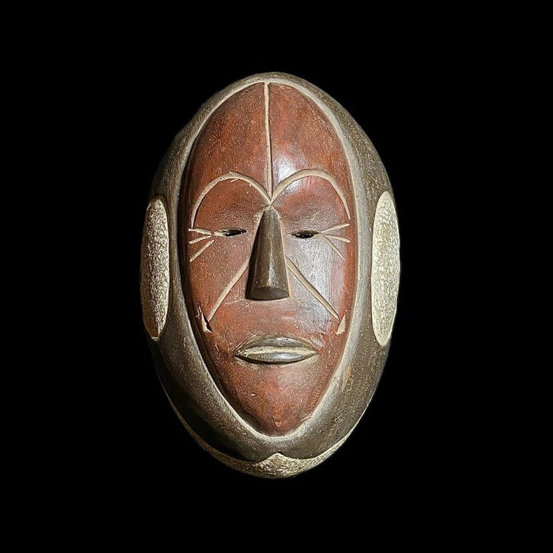 african mask Hand Carved Decorative African and Dan Kran mask -8232