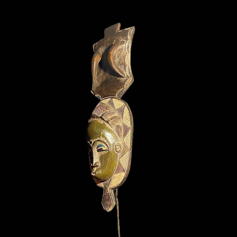 African mask vintage hand carved handmade wall hanging primitive art GURO Mask -8307