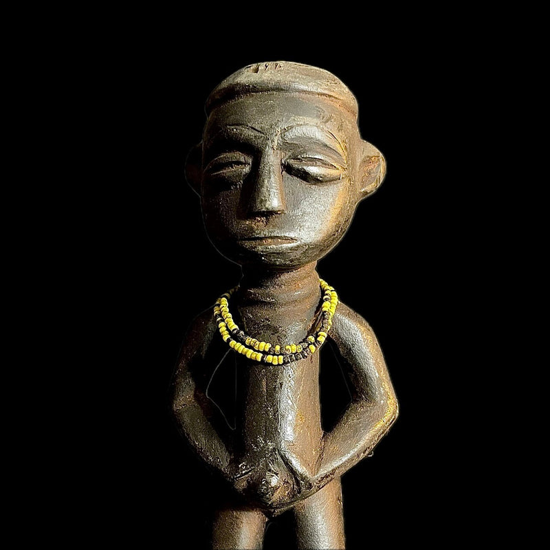 african sculpture  Carved statue tribal wood Female Figure Yoruba-9368