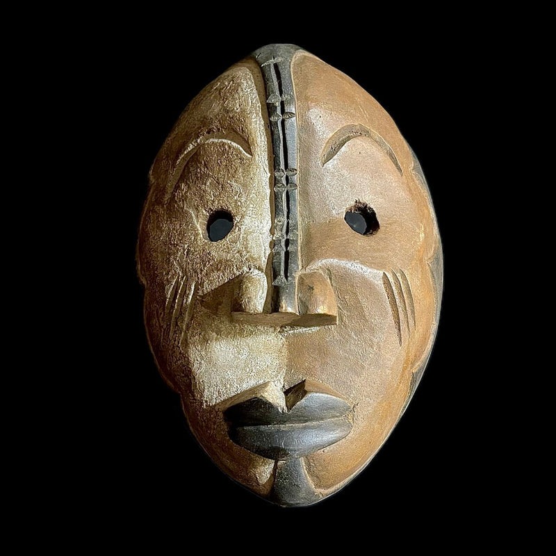African Mask Igbo Ibo Peoples of Nigeria Ceremonial Hand carving wood Mask -9419