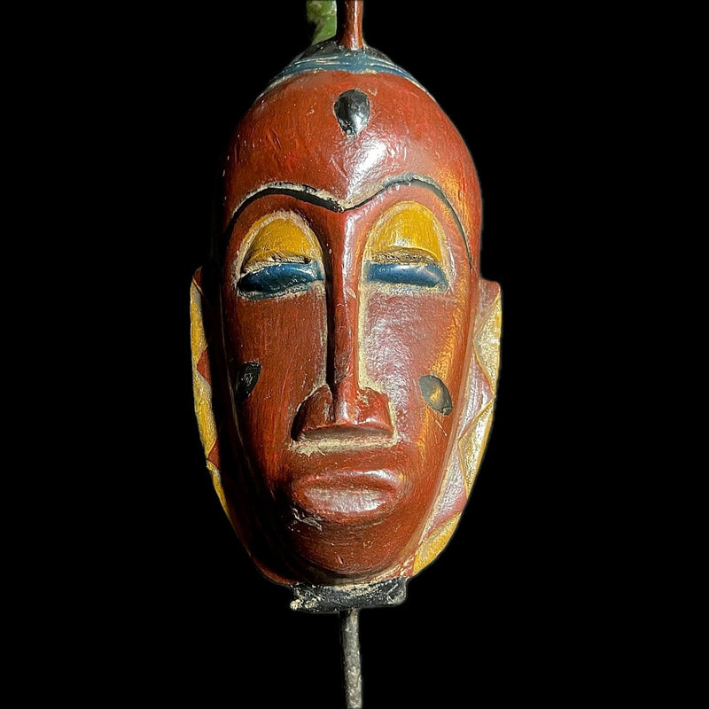 African  Mask Guro Mask vintage African Art Baule Antique Wood-9426