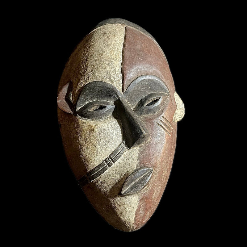 African Mask Igbo Ibo Peoples of Nigeria Ceremonial Hand carving wood -9428