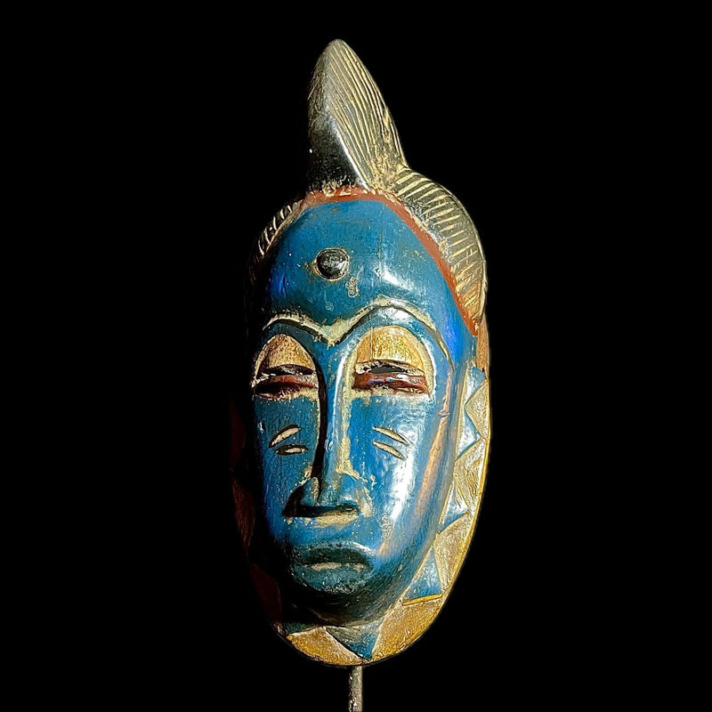 African Mask Collectible Hand Carved wood Wall Hanging Baule Ndoma-9459