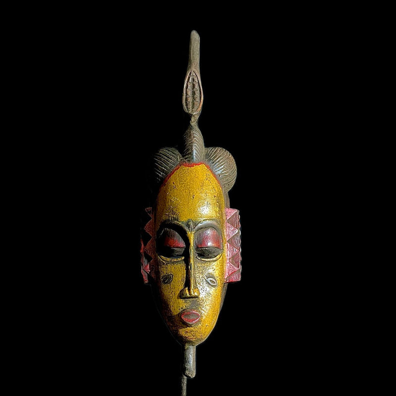 African Mask Collectible Hand Carved wood Wall Hanging Baule Ndoma-9473