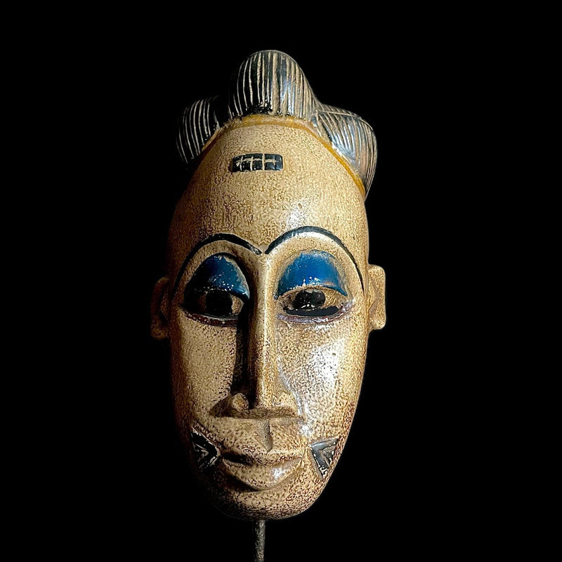 African Tribal Face Mask Wood Hand Carved Wall Hanging tribal Guro mask-9496