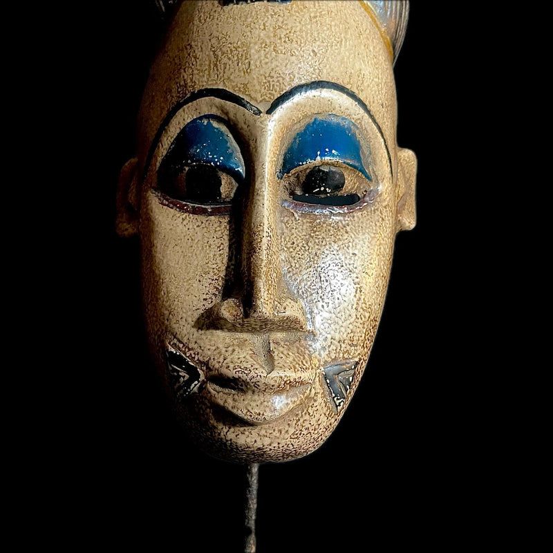 African Tribal Face Mask Wood Hand Carved Wall Hanging tribal Guro mask-9496