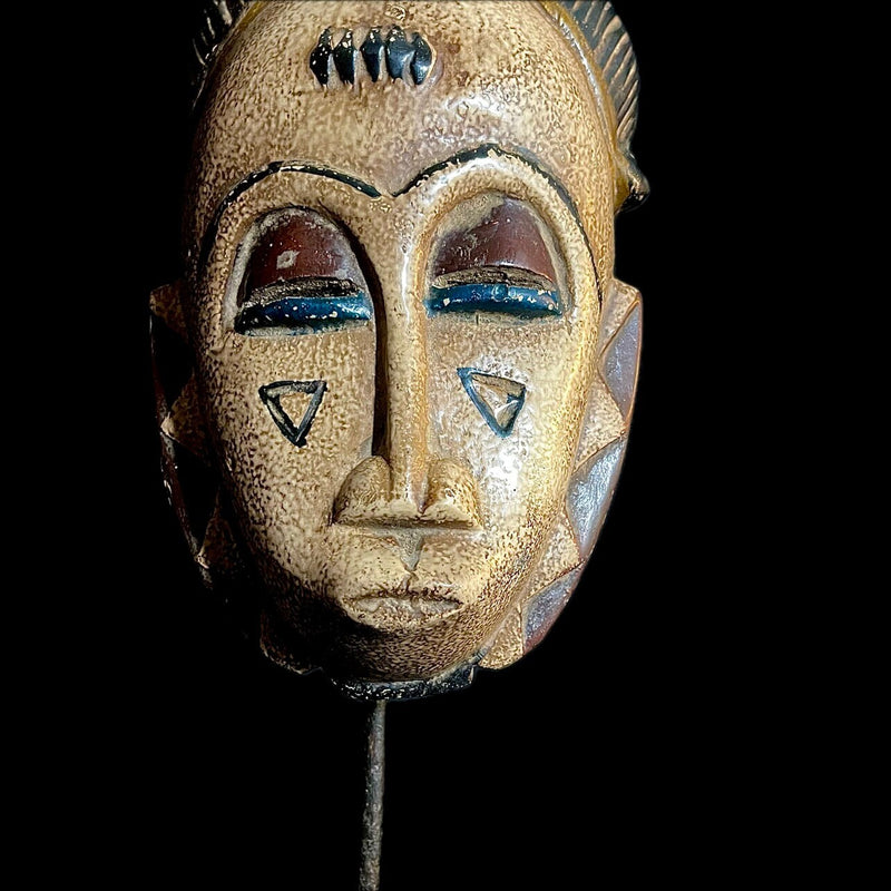 African Tribal Face Mask Wood Hand Carved Wall Hanging tribal Guro mask-9491