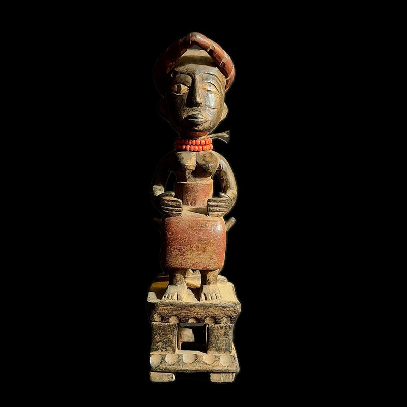 African sculpture statue tribal Wall Art Wooden Carved Statue Yoruba Shango-9506