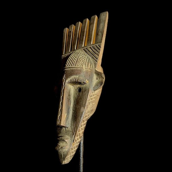 african mask one piece without stand Dan Mask African Tribal Art -9524