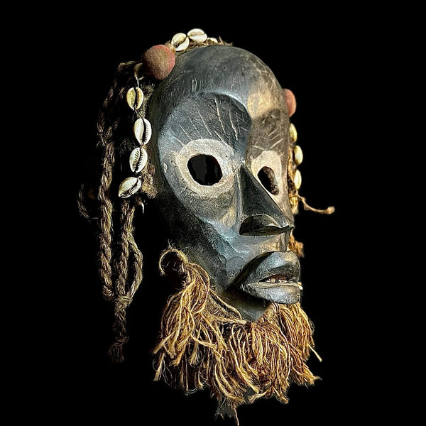 African mask Dan Bird Man Wood Face Mask Early 20th Century Libera -9565