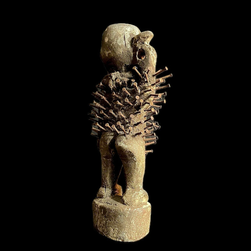 wooden figures primitive art collectibles Nkisi Nkondi statue voodoo-9382