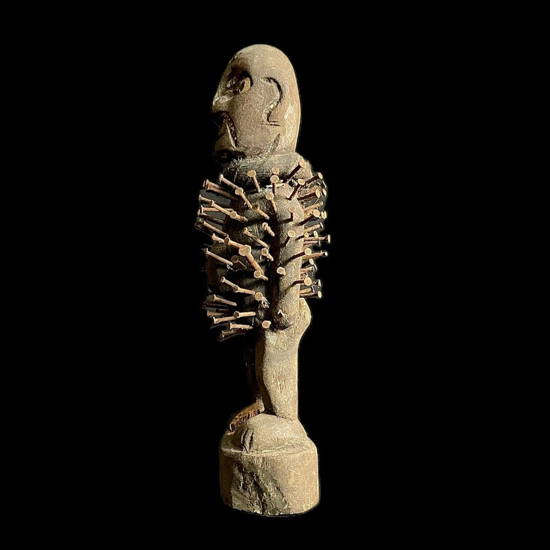 wooden figures vintage art primitive art collectibles Nkisi Nkondi statue voodoo-9380