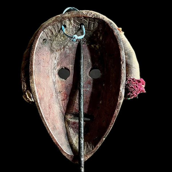 African mask Strong Cubist Dan Bird Man Wood Face Mask Early 20th Century Libera -9614