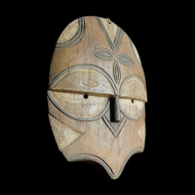 African mask Home Décor moon mask handmade Teke eket masks antiques -9415