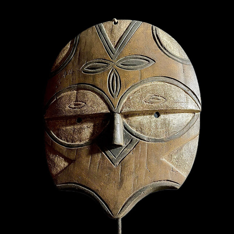 African mask Home Décor moon mask handmade Teke eket masks antiques -9415