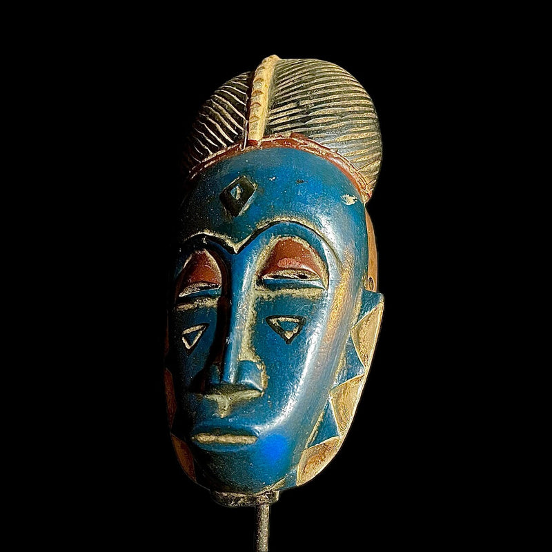 African mask Tribal Mask Guro Mask vintage African Art Baule Antique Wood-9418