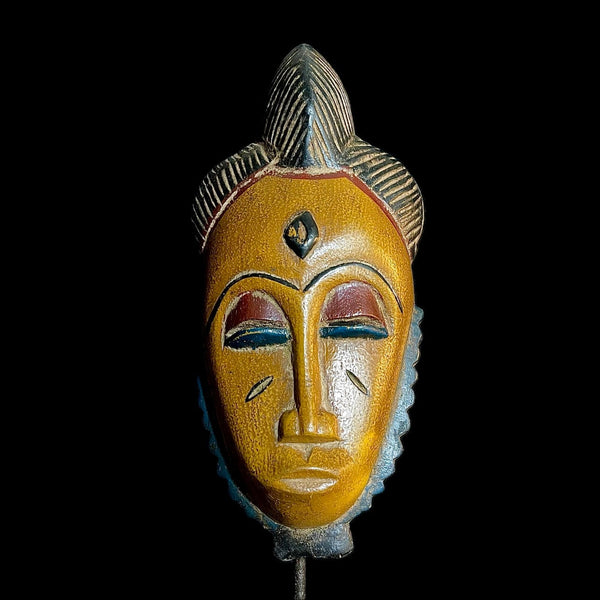 African mask Tribal Mask Guro Mask vintage African Art Baule Antique Wood-9424