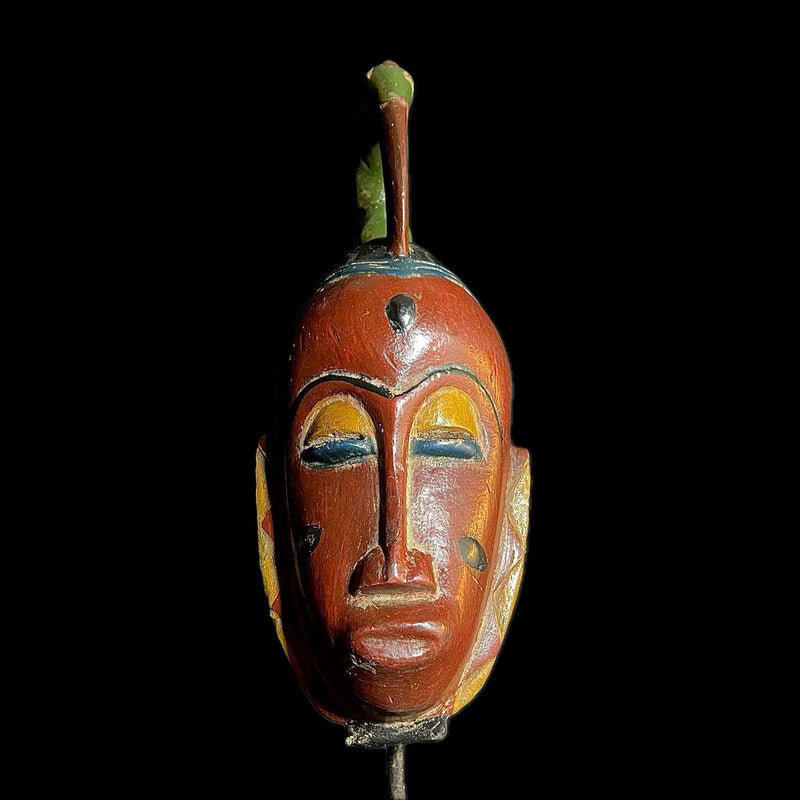 African  Mask Guro Mask vintage African Art Baule Antique Wood-9426